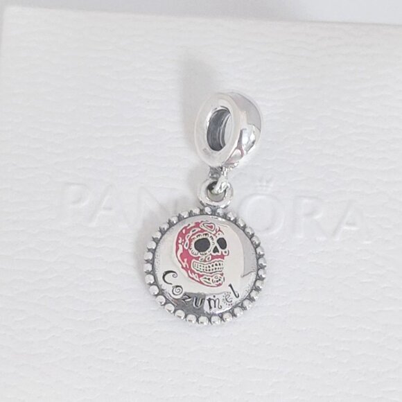 Pandora Cozumel Mexico Skull Dangle Charm Exclusive Travel Pendant with box - Picture 3 of 9